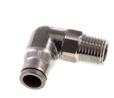 Racor de 8mm x 1/4'' NPT 90deg con rosca macho Acero inoxidable FKM Giratorio