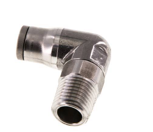 Racor de 8mm x 1/4'' NPT 90deg con rosca macho Acero inoxidable FKM Giratorio