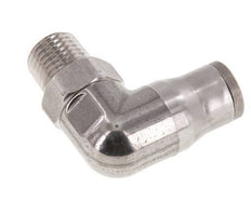 Codo de 90 grados 10mm x 1/4'' NPT con rosca macho Acero inoxidable FKM Giratorio