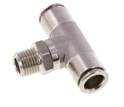 Racor en T de 10mm x R1/4'' con rosca macho Latón/PA 66 NBR Giratorio
