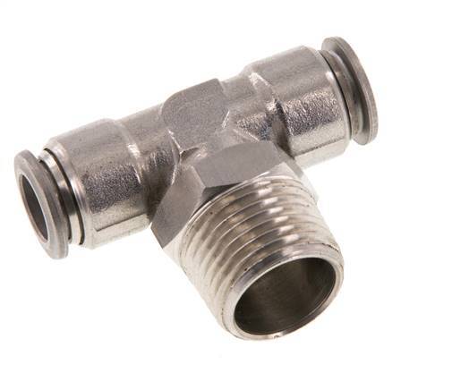 Racor en T de 10mm x R1/2'' con rosca macho Latón/PA 66 NBR Giratorio