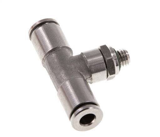 Racor en T de 4 mm x M 5 con rosca macho Acero/PA 66 NBR Orientable
