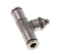 Racor en T de 4 mm x M 5 con rosca macho Acero/PA 66 NBR Orientable