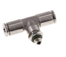 Racor en T de 4 mm x M 5 con rosca macho Acero/PA 66 NBR Orientable