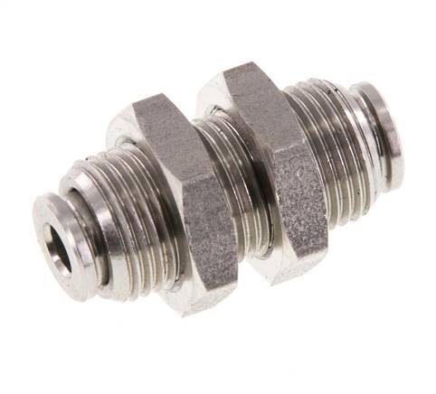 Racor rápido de 4 mm Pasamuros de acero inoxidable FKM