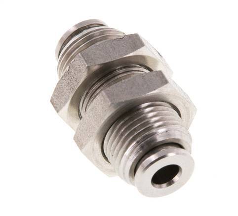 Racor rápido de 4 mm Pasamuros de acero inoxidable FKM