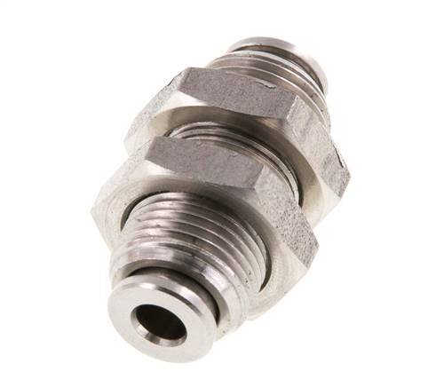Racor rápido de 4 mm Pasamuros de acero inoxidable FKM