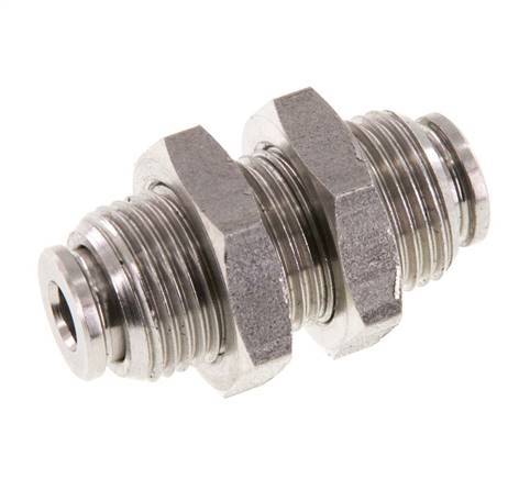 Racor rápido de 4 mm Pasamuros de acero inoxidable FKM