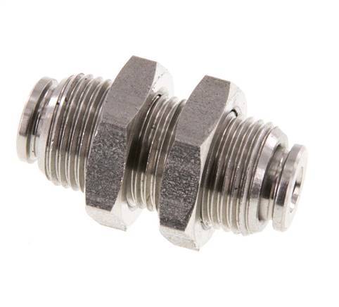 Racor rápido de 4 mm Pasamuros de acero inoxidable FKM
