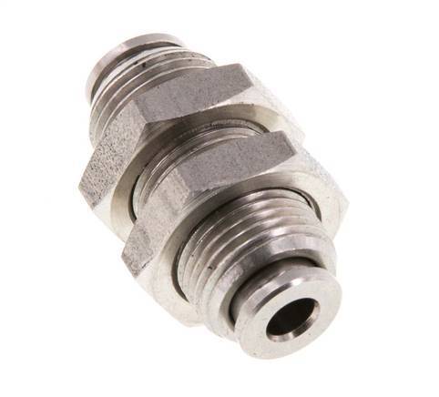 Racor rápido de 4 mm Pasamuros de acero inoxidable FKM