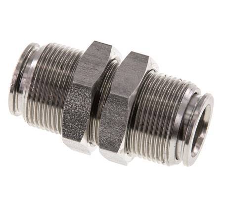 Racor rápido de 10 mm Pasamuros de acero inoxidable FKM