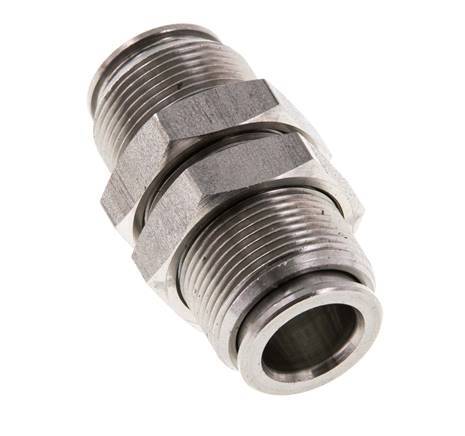 Racor rápido de 10 mm Pasamuros de acero inoxidable FKM