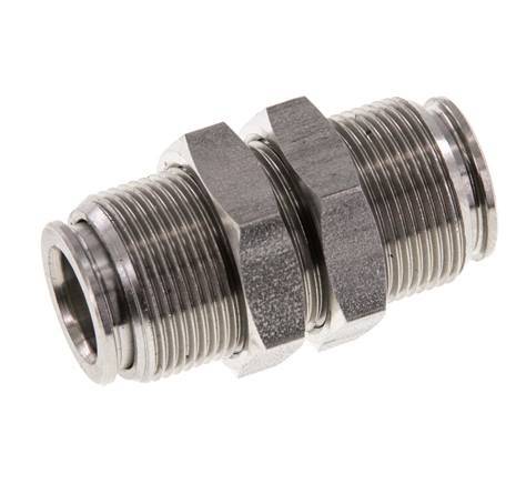 Racor rápido de 10 mm Pasamuros de acero inoxidable FKM