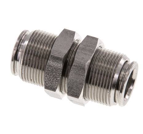 Racor rápido de 10 mm Pasamuros de acero inoxidable FKM
