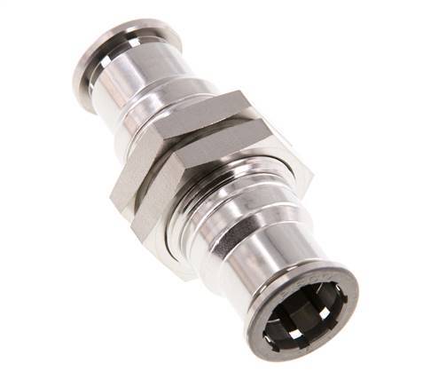 Racor de 16 mm Pasamuros de acero inoxidable FKM