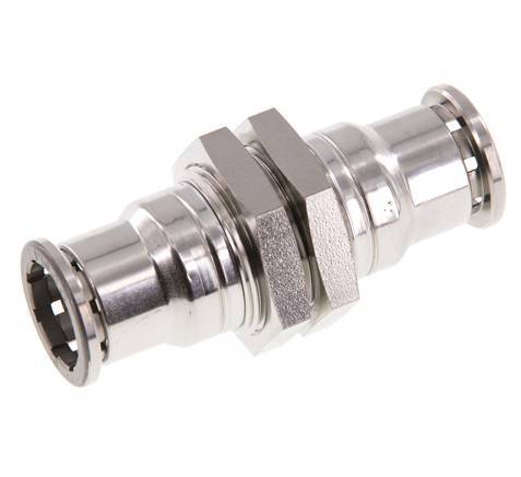 Racor de 16 mm Pasamuros de acero inoxidable FKM