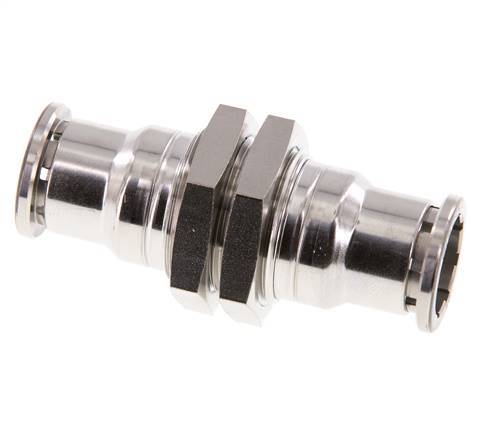 Racor de 16 mm Pasamuros de acero inoxidable FKM