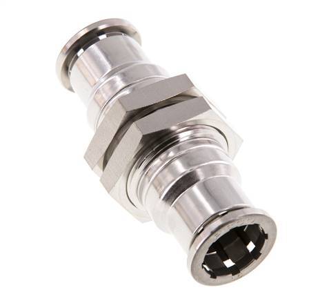 Racor de 16 mm Pasamuros de acero inoxidable FKM