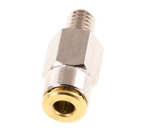 Racor de 4mm x M 6 (cónico) con rosca macho Latón NBRAlta presión [2 piezas]