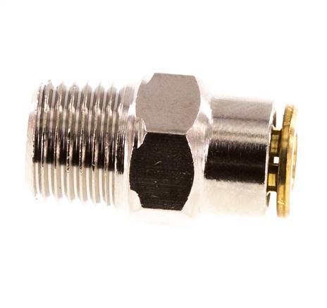 Racor rápido de 4mm x M 10 x 1 (cónico) con rosca macho de latón NBRAlta presión [2 piezas]