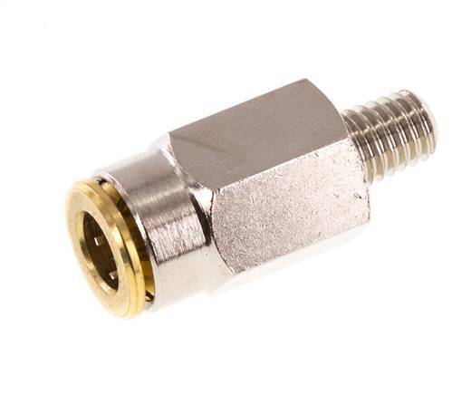 Racor de 6mm x M 6 (cónico) con rosca macho Latón NBRAlta presión [2 piezas]