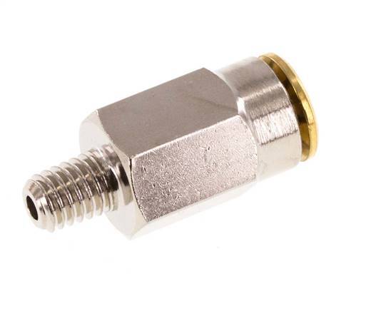 Racor de 6mm x M 6 (cónico) con rosca macho Latón NBRAlta presión [2 piezas]