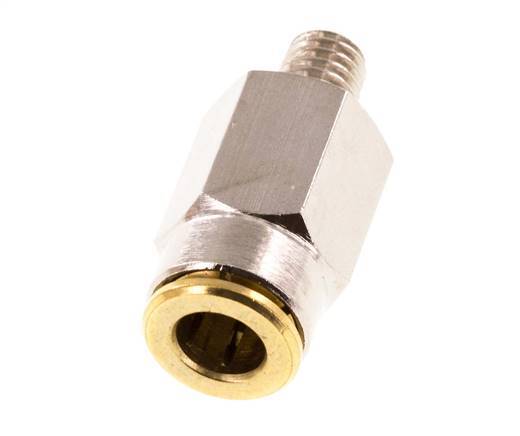 Racor de 6mm x M 6 (cónico) con rosca macho Latón NBRAlta presión [2 piezas]