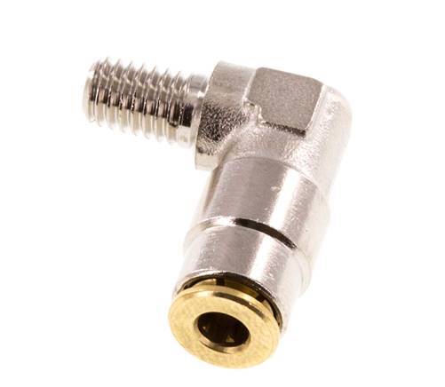 Codo de 4mm x M 6 (cónico) de 90 grados con rosca macho de latón NBRAlta presión [2 piezas]