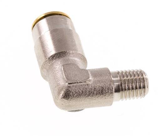 6mm x M 8 x 1 (cónico) Codo de 90deg Racor con rosca macho Latón NBRAlta presión [2 piezas]