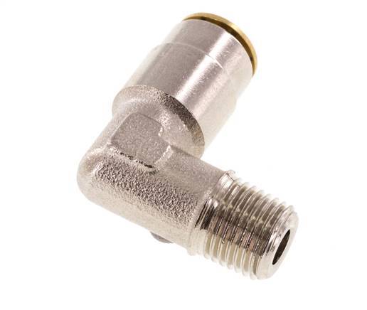 6mm x M 10 x 1 (cónico) Codo de 90deg Racor con rosca macho Latón NBRAlta presión [2 piezas]