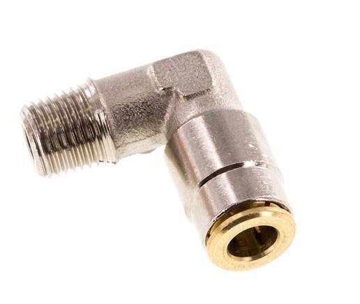6mm x M 10 x 1 (cónico) Codo de 90deg Racor con rosca macho Latón NBRAlta presión [2 piezas]