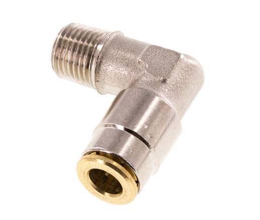 6mm x M 10 x 1 (cónico) Codo de 90deg Racor con rosca macho Latón NBRAlta presión [2 piezas]
