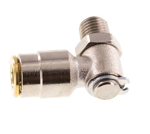 6mm x M 8 x 1 (cónico) Codo de 90º con rosca macho Latón NBR GiratorioAlta presión