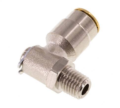 6mm x M 8 x 1 (cónico) Codo de 90º con rosca macho Latón NBR GiratorioAlta presión