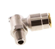 6mm x M 8 x 1 (cónico) Codo de 90º con rosca macho Latón NBR GiratorioAlta presión