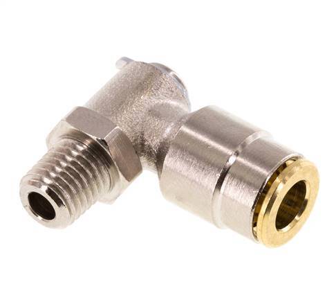 6mm x M 8 x 1 (cónico) Codo de 90º con rosca macho Latón NBR GiratorioAlta presión