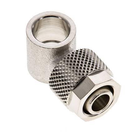 Conector Latón Niquelado 10x8 & G1/8'' de Rosca [2 piezas]