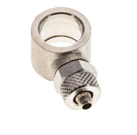 Conector Banjo de Latón Niquelado 6x4 & G1/4'' de Rosca [2 piezas]