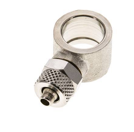 Conector Banjo de Latón Niquelado 6x4 & G1/4'' de Rosca [2 piezas]
