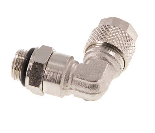 Codo de Latón Niquelado 8x6 & G1/8'' Rosca Macho NBR Giratoria [2 piezas]