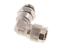 Codo de Latón Niquelado 8x6 & G1/8'' Rosca Macho NBR Giratoria [2 piezas]