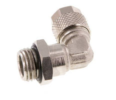 Codo de Latón Niquelado 8x6 & G1/4'' Rosca Macho NBR Giratoria [2 piezas]