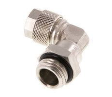 Codo de Latón Niquelado 8x6 & G1/4'' Rosca Macho NBR Giratoria [2 piezas]