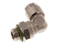 Codo de Latón Niquelado 6x4 & G1/8'' Rosca Macho FKM Giratoria [2 piezas