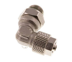 Codo de Latón Niquelado 6x4 & G1/8'' Rosca Macho FKM Giratoria [2 piezas