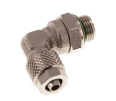 Codo de Latón Niquelado 6x4 & G1/8'' Rosca Macho FKM Giratoria [2 piezas