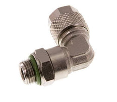 Codo de Latón Niquelado 8x6 & G1/8'' Rosca Macho FKM Giratoria [2 piezas]