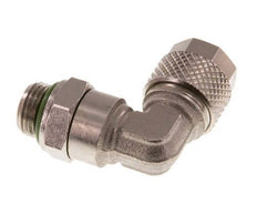 Codo de Latón Niquelado 8x6 & G1/8'' Rosca Macho FKM Giratoria [2 piezas]