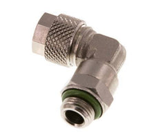 Codo de Latón Niquelado 8x6 & G1/8'' Rosca Macho FKM Giratoria [2 piezas]