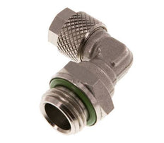 Codo de Latón Niquelado 6x4 & G1/4'' Rosca Macho FKM Giratoria [2 piezas]
